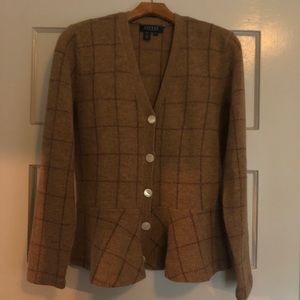 Lauren window pane cardigan